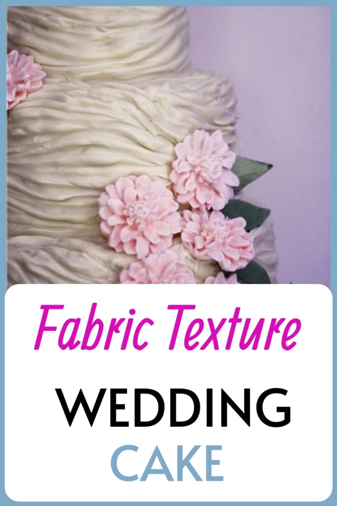 fabric texture wedding cake