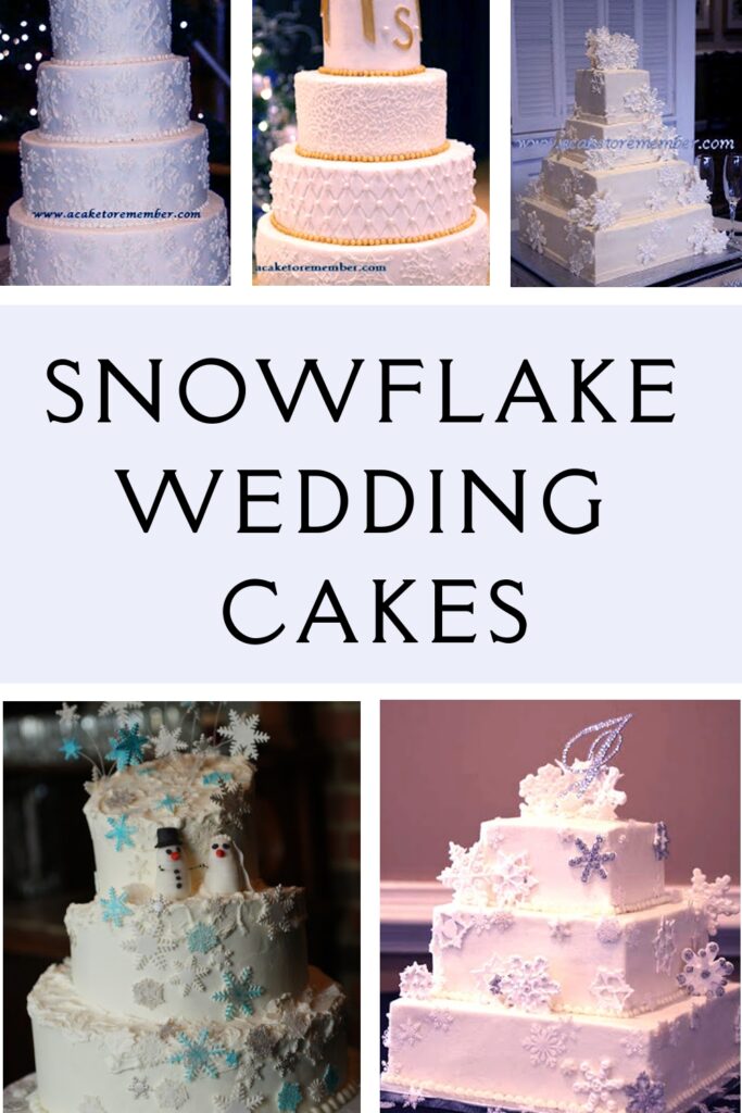 snowflake wedding cakes