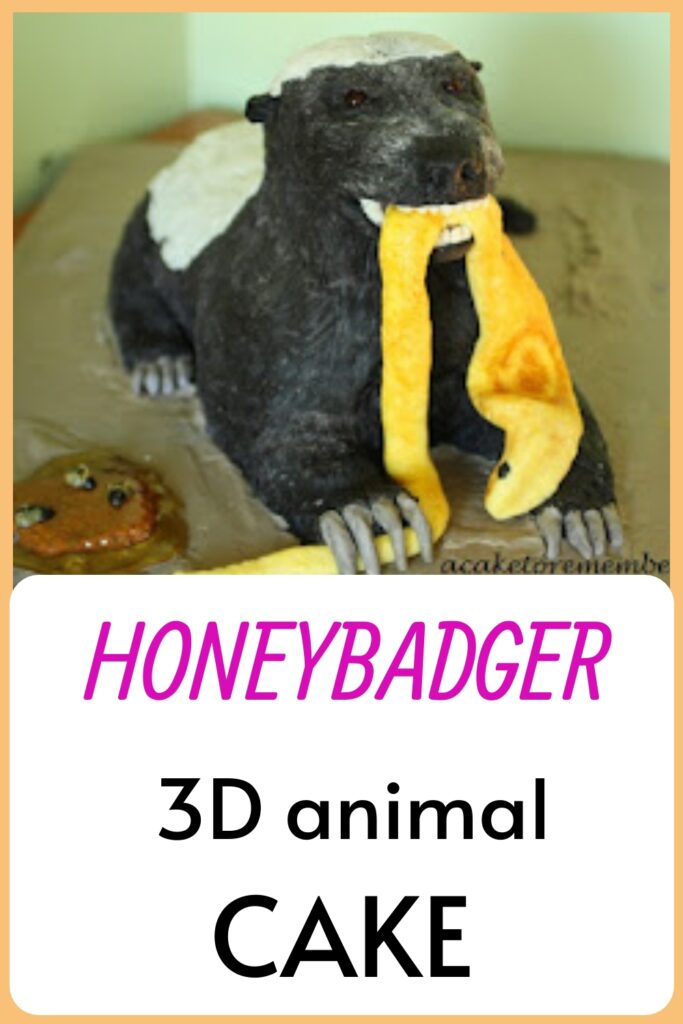 honeybadger 3D animal cake