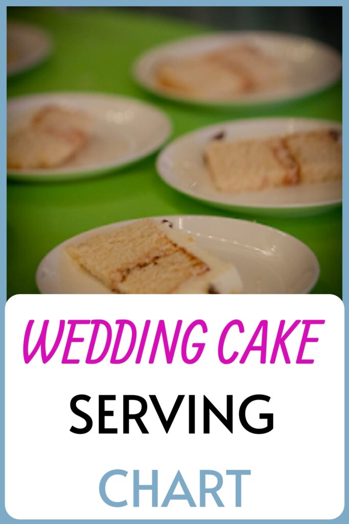 wedding cake serving chart