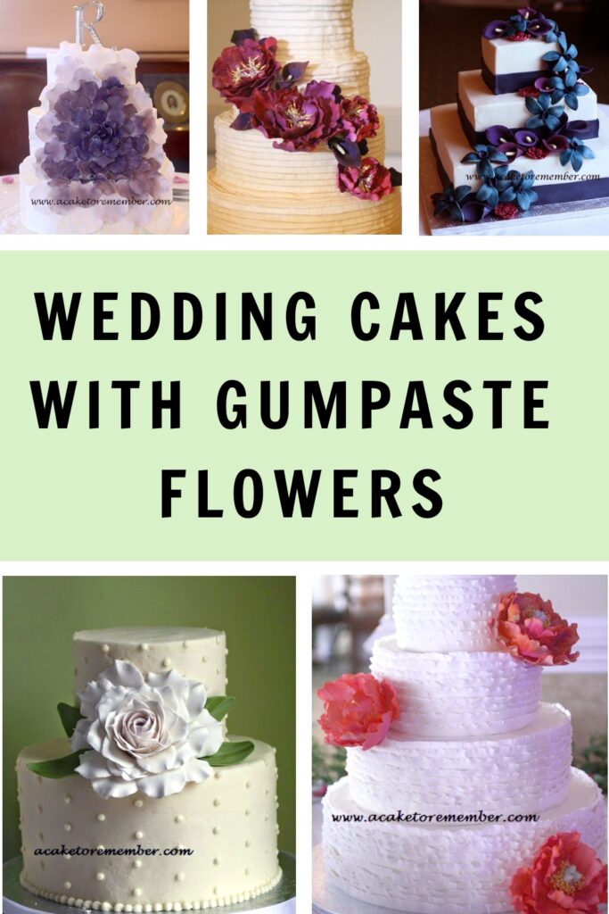 wedding cakes with gumpaste flowers