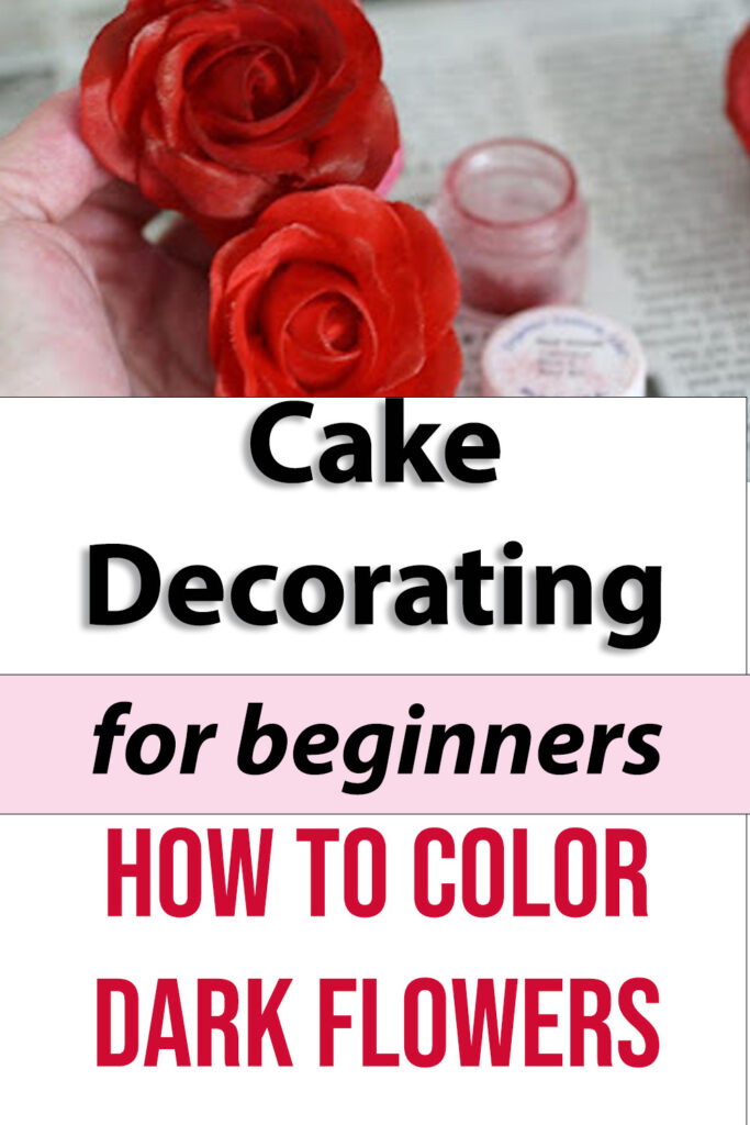 cake decorating for beginners: how to color dark flowers