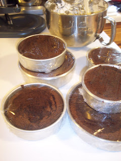 cakes in pans