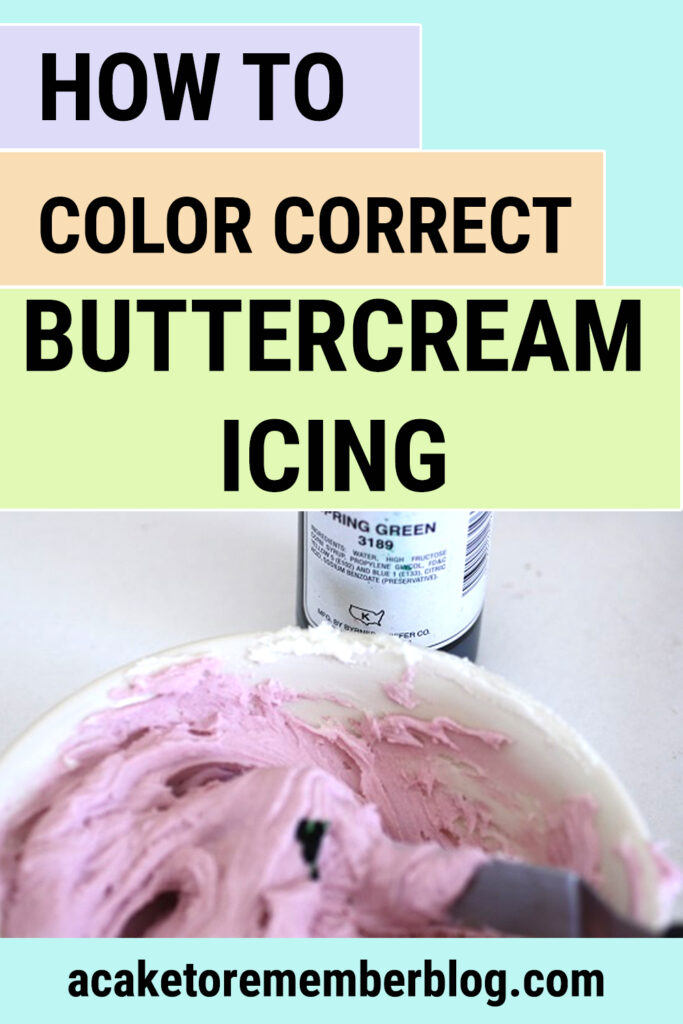 how to color correct buttercream icing