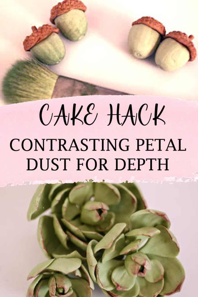 contrasting petal dust for depth