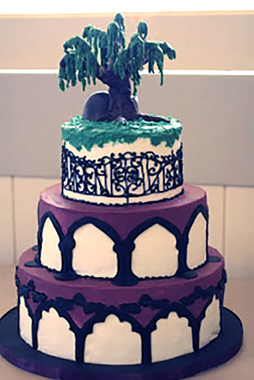 dark tree cake goth wedding