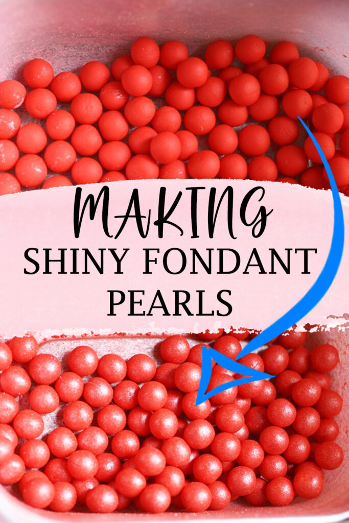 make shiny fondant pearls