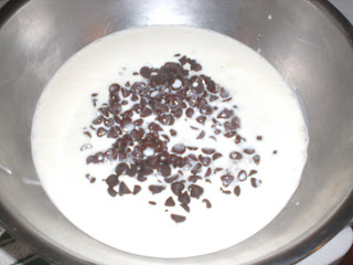making chocolate ganache
