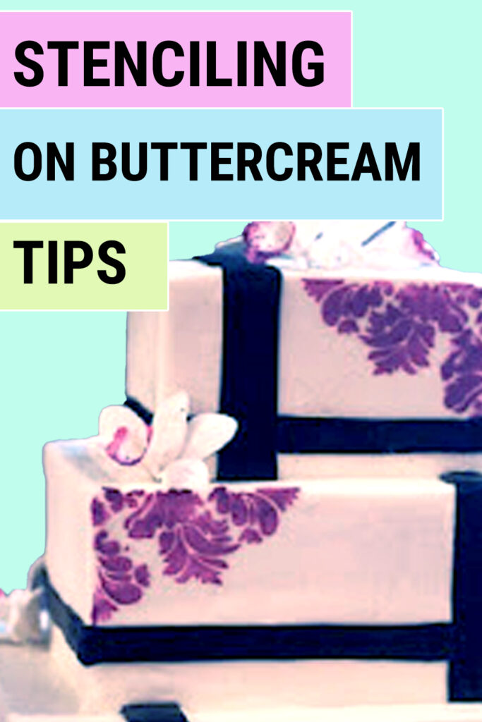 stenciling on buttercream