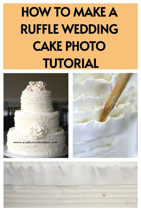 How to make a ruffle wedding cake photo tutorial