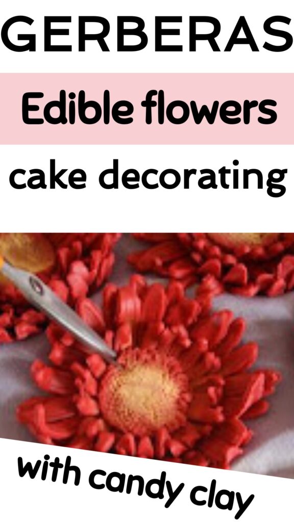 gerberas edible flowers cake decorating with candy clay