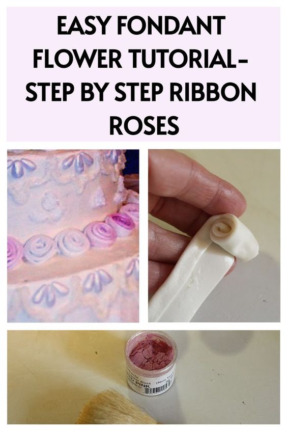 easy fondant ribbon rose tutorial