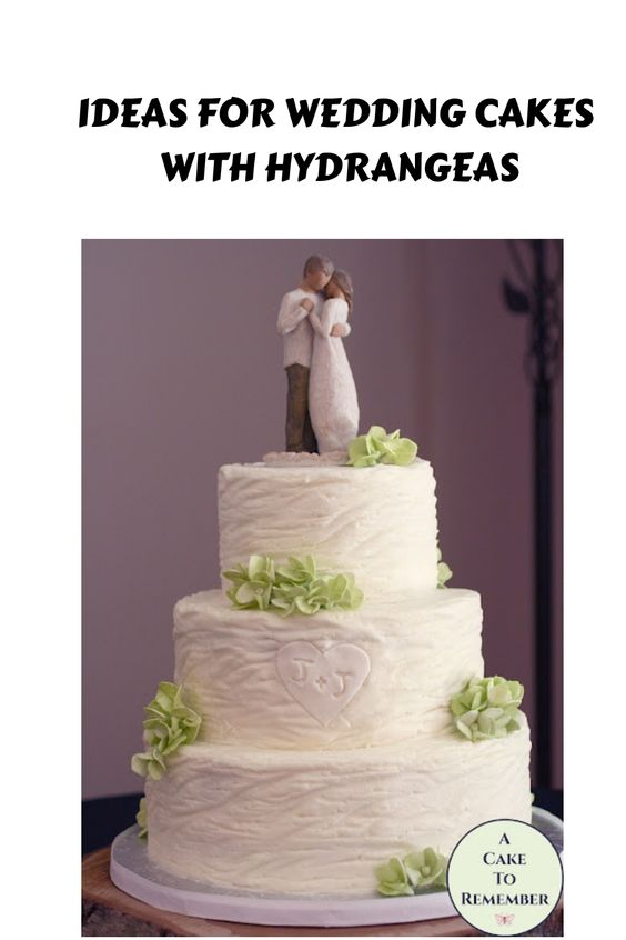 ideas for wedding cakes with hydrangeas