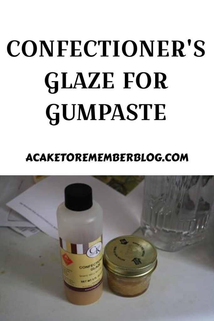 confectioner's glaze for gumpaste with a photo of glaze for cake decorating sugar flowers