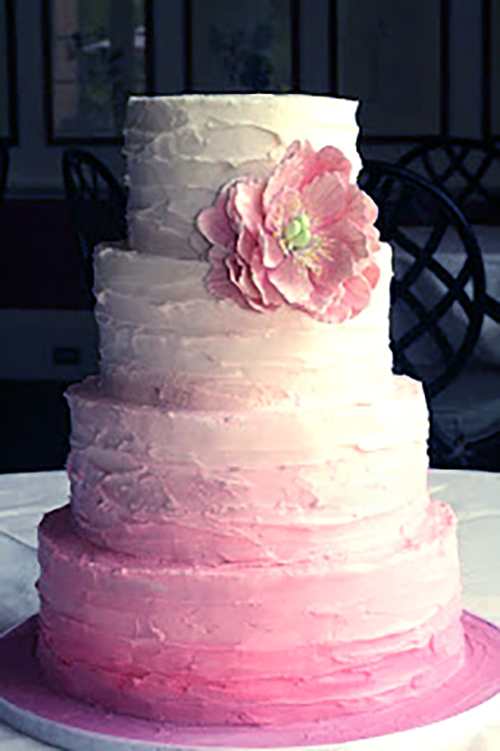ombre pink cake