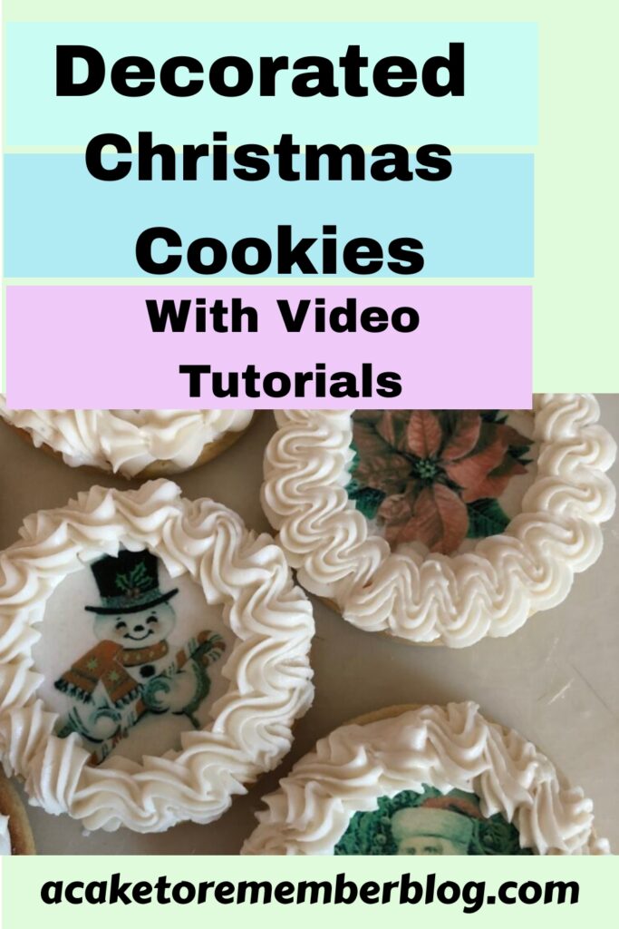 decorated Christmas cookies with video tutorials