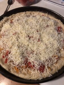 unbaked pizza