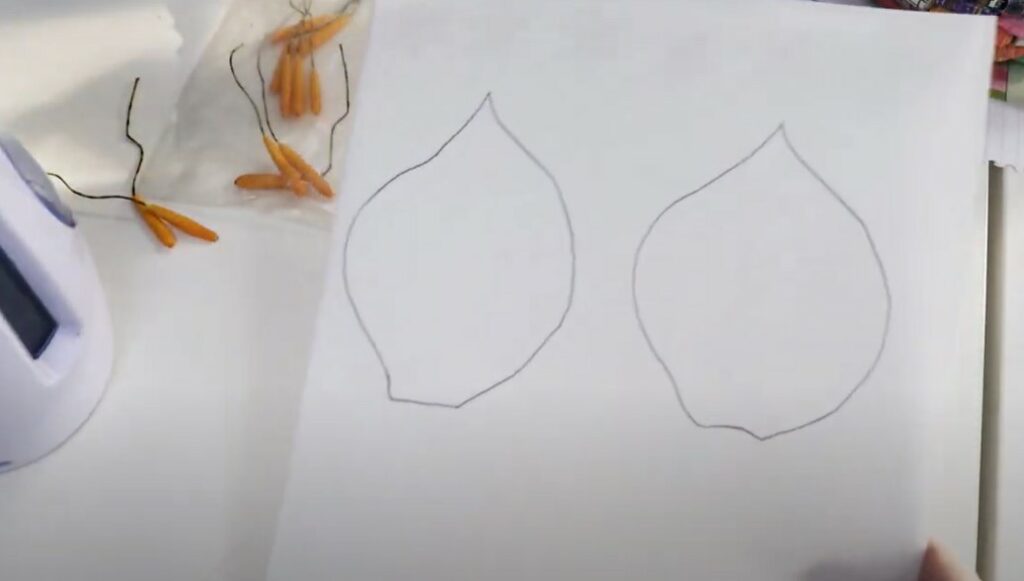 how to make a wafer paper calla lily draw the shapes on the paper