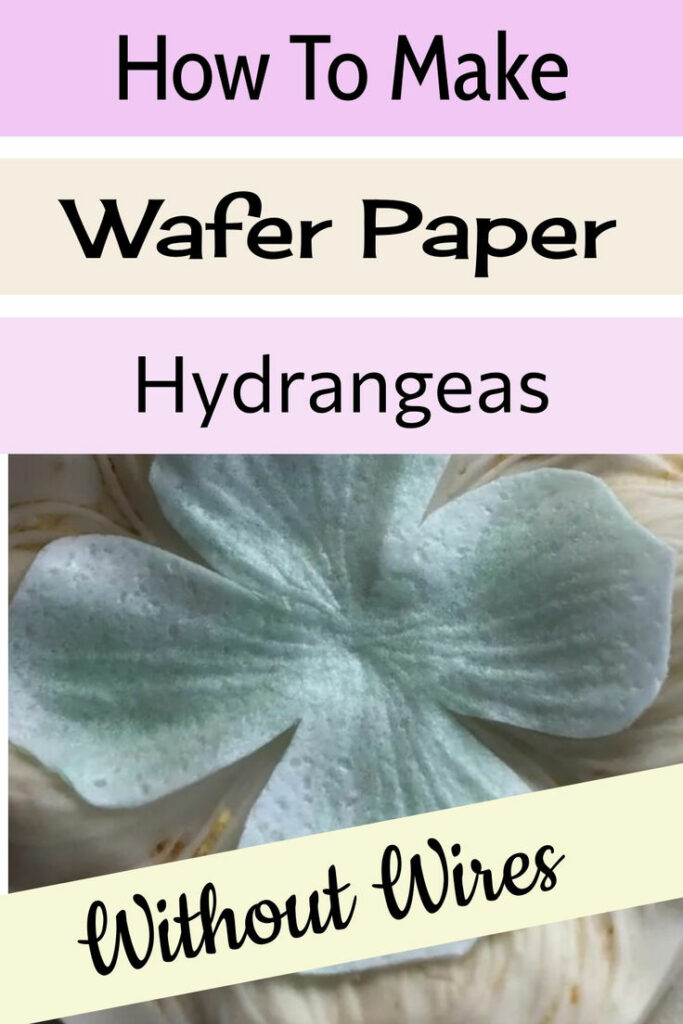 how to make wafer paper hydrangeas for cake decorating