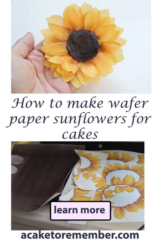 how to make wafer paper sunflowers