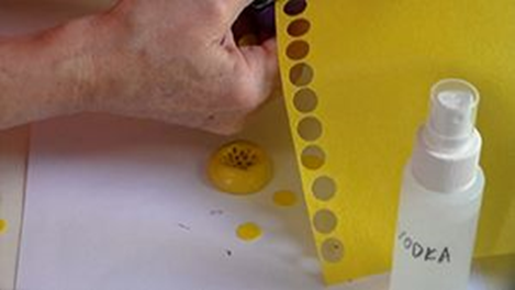 punching out wafer paper for the center
