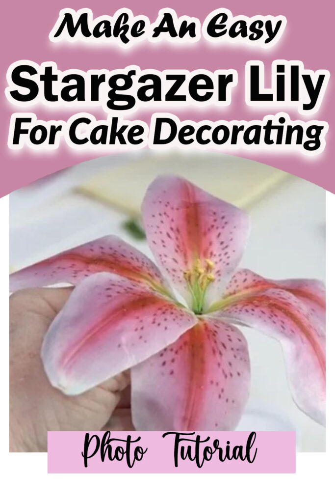 make an easy stargazer lily with wafer paper