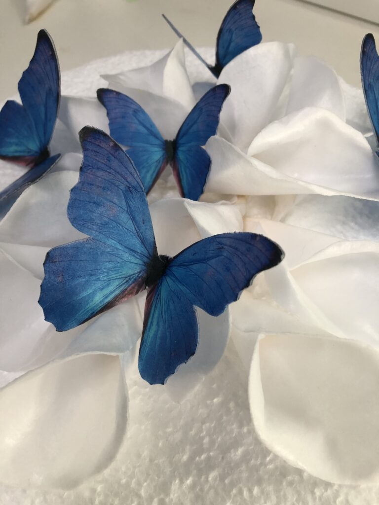 butterfly and calla lily cake topper
