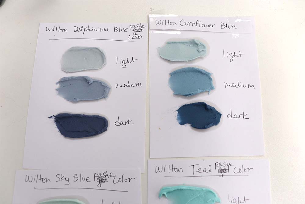 blue food coloring icing comparison