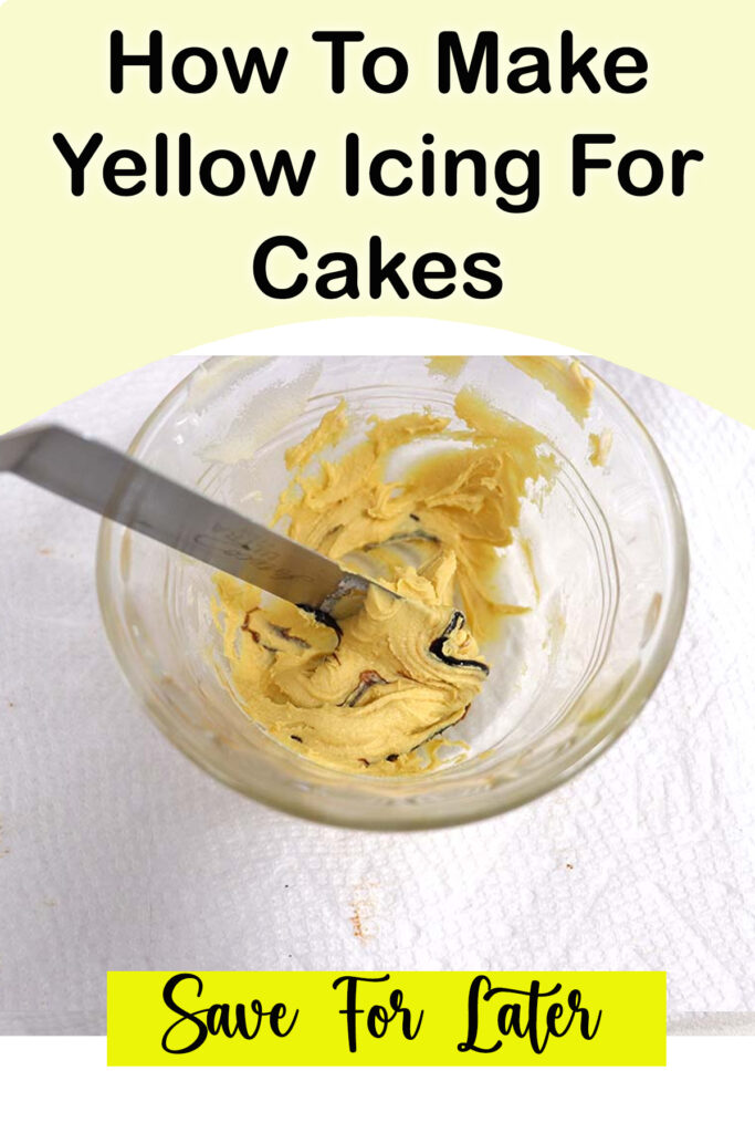 how to make yellow icing 