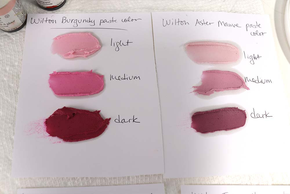 wilton food coloring pink icing comparisons