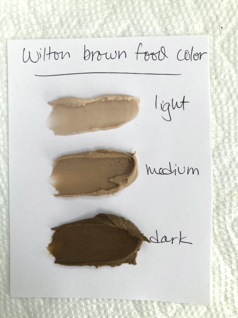 Wilton brown food coloring and icing