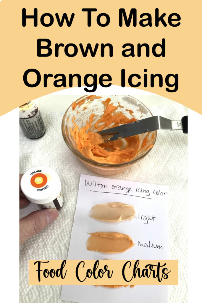 how to make brown and orange icing 
